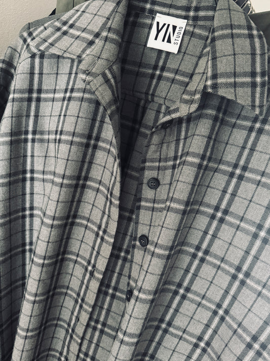 ENZO shirt / grey check