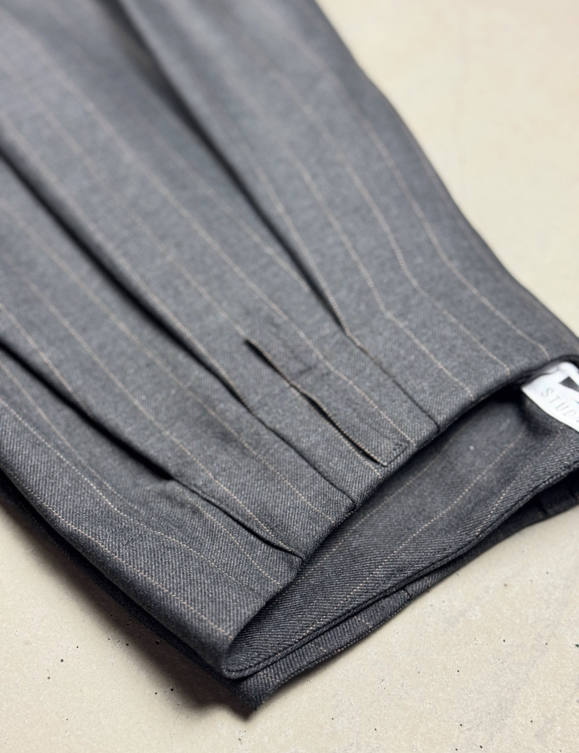 LouLou pants Grey/Brown pinstripe