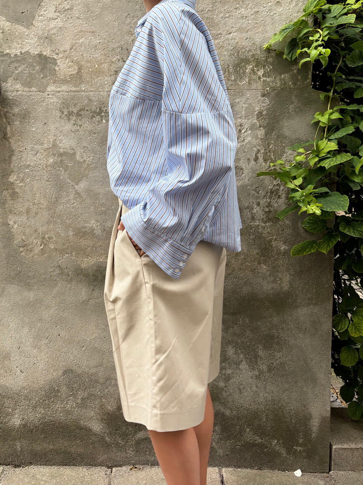 LouLou Bermuda shorts, Cotton khaki