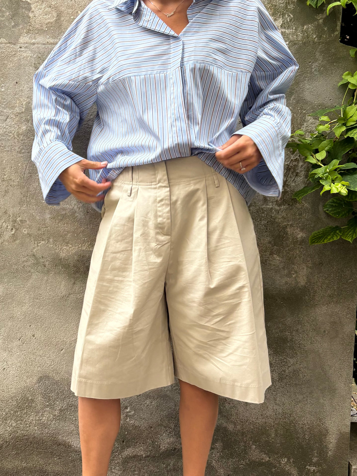 LouLou Bermuda shorts, Cotton khaki