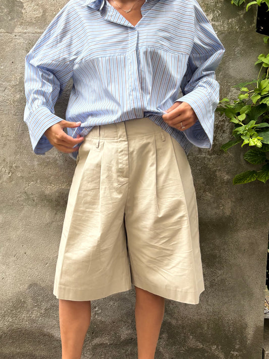 LouLou Bermuda shorts, Cotton khaki