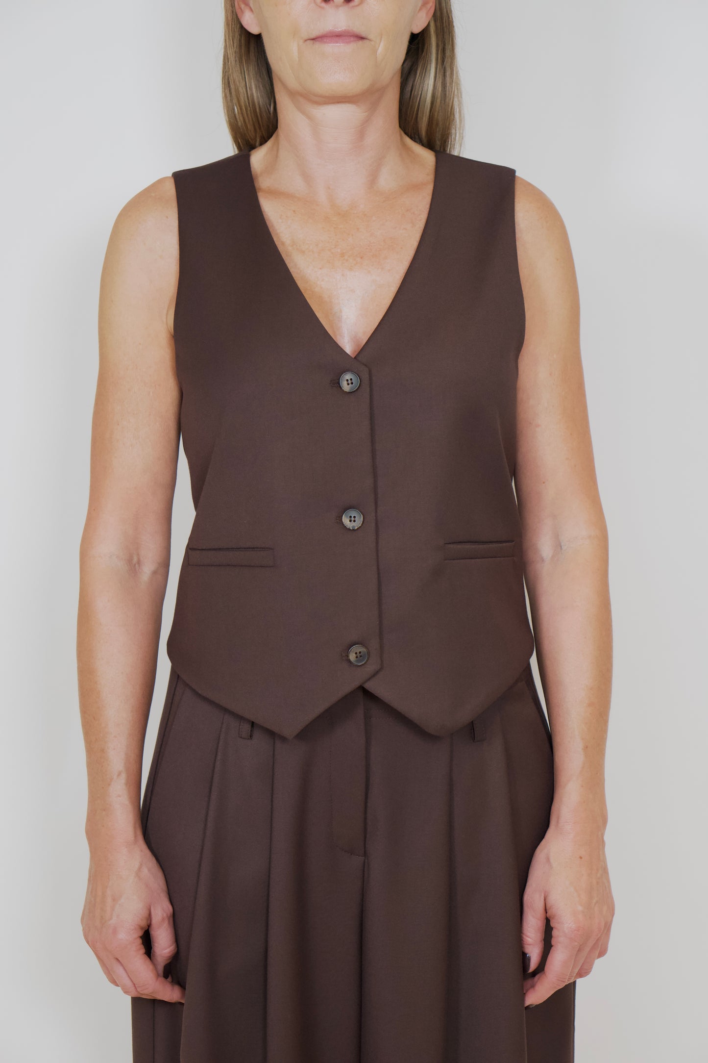 LUCCA vest Brown