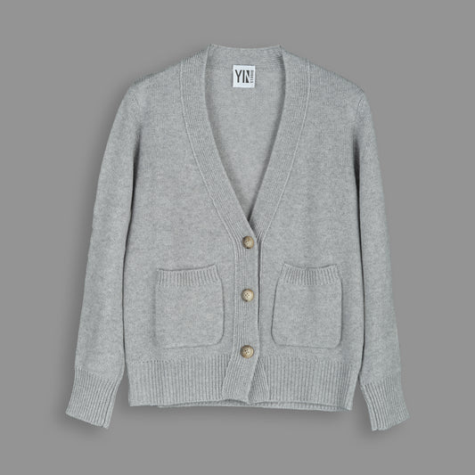 Cashmere Cardigan Grey