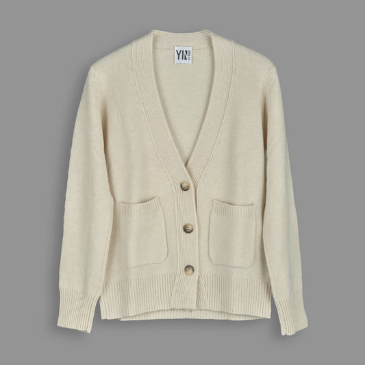 Cashmere Cardigan Ecru