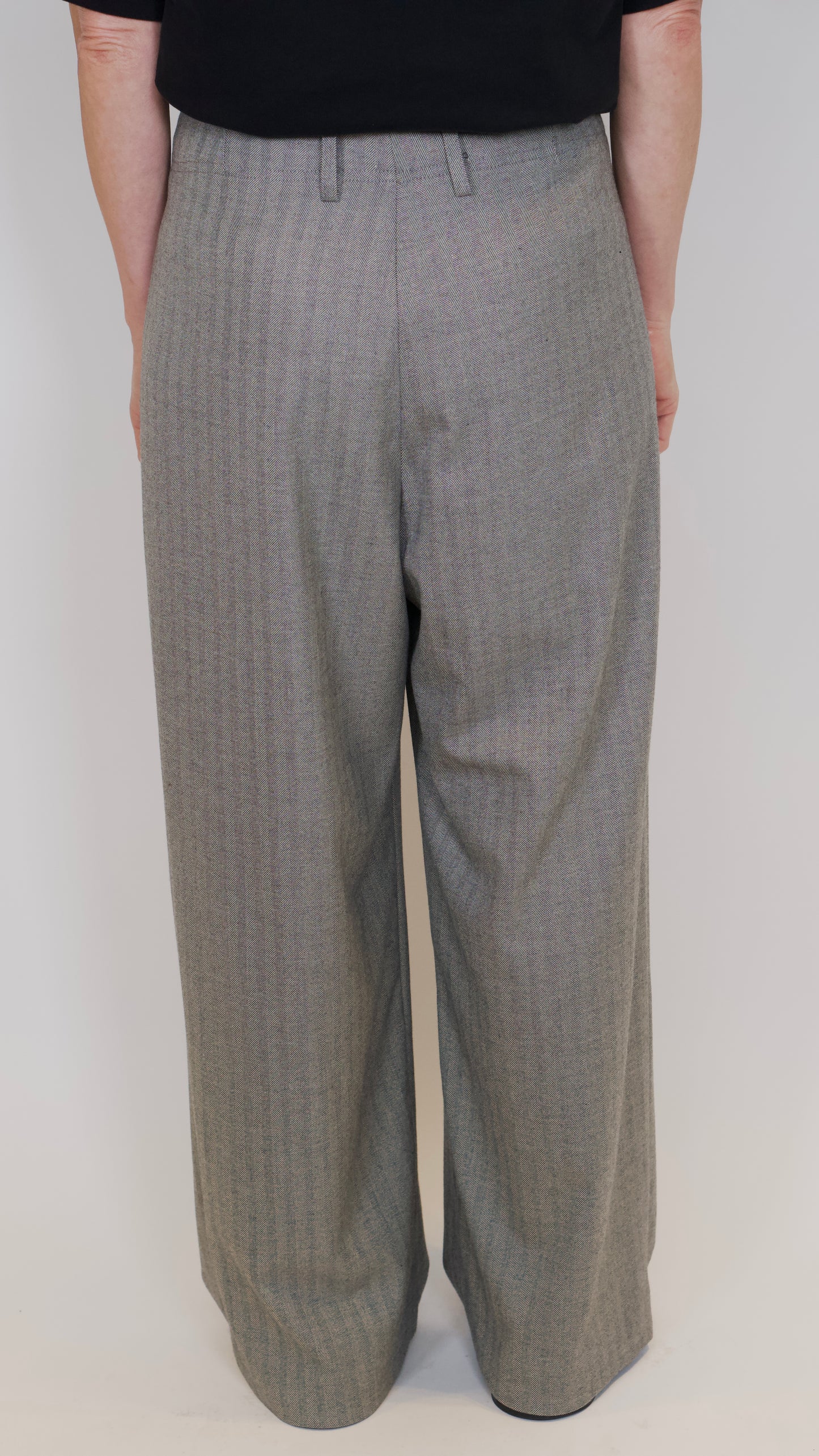 LouLou pants Herringbone Light Grey