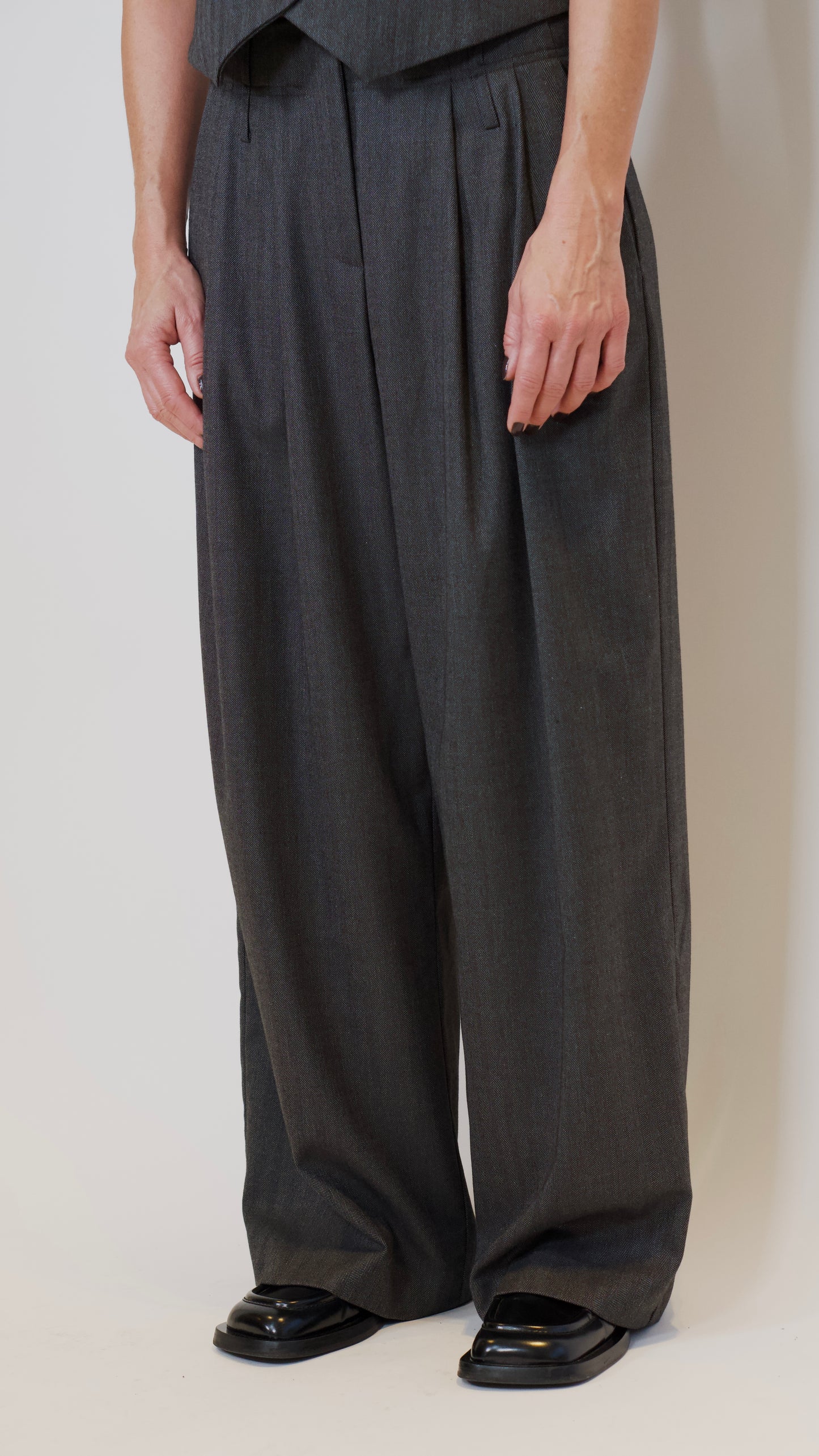 LouLou pants Herringbone Black