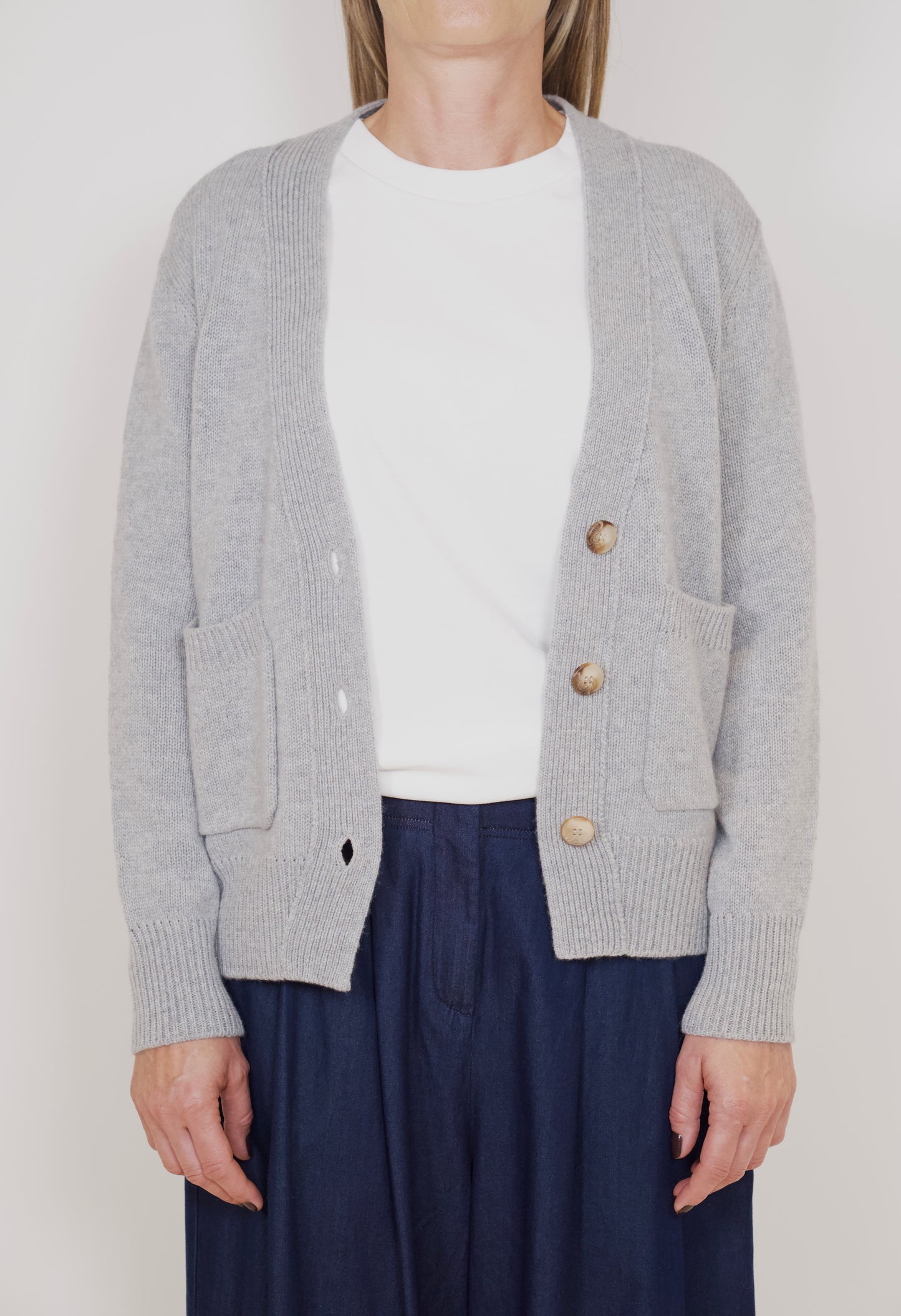 Cashmere Cardigan Grey