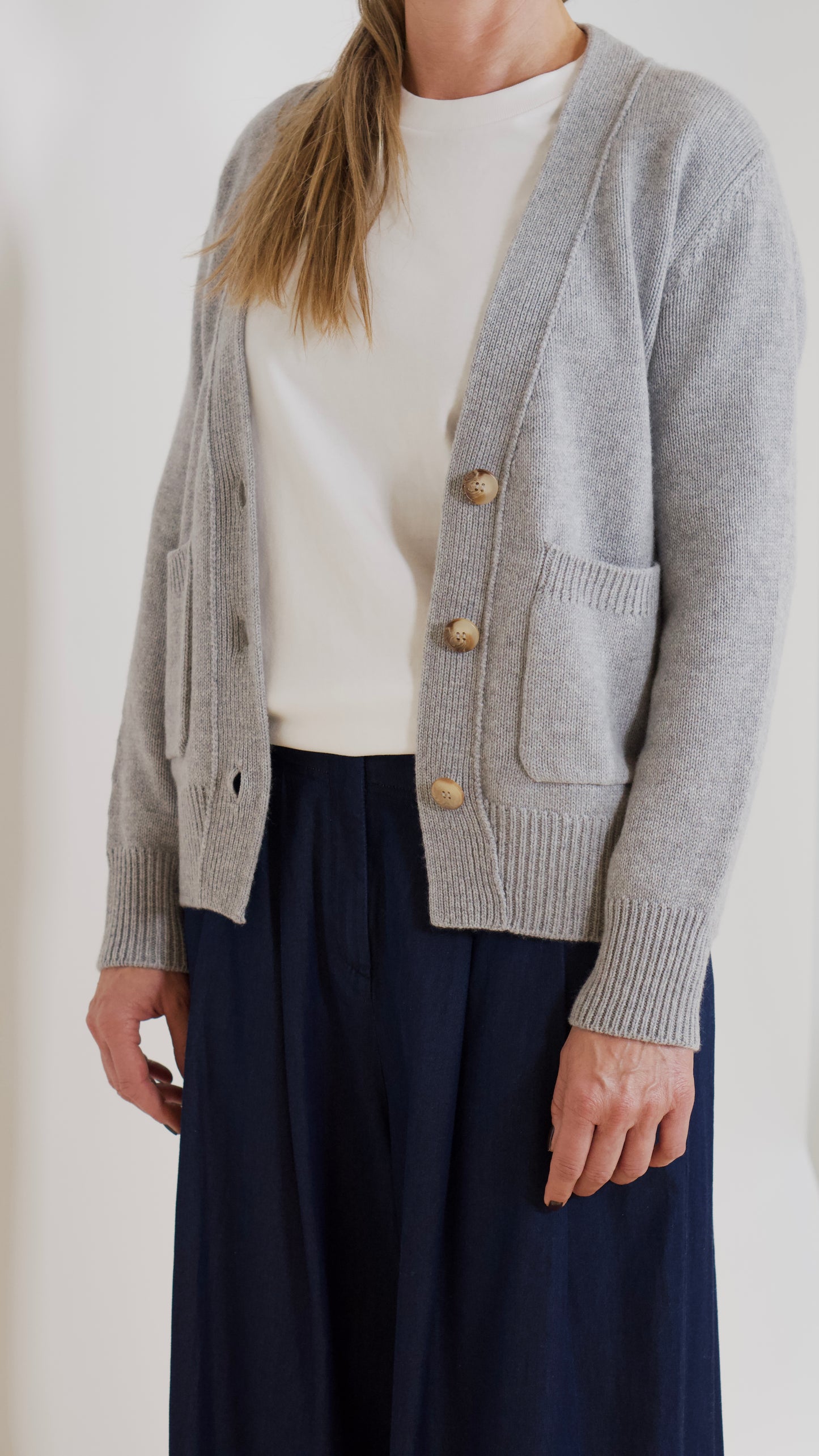 Cashmere Cardigan Grey