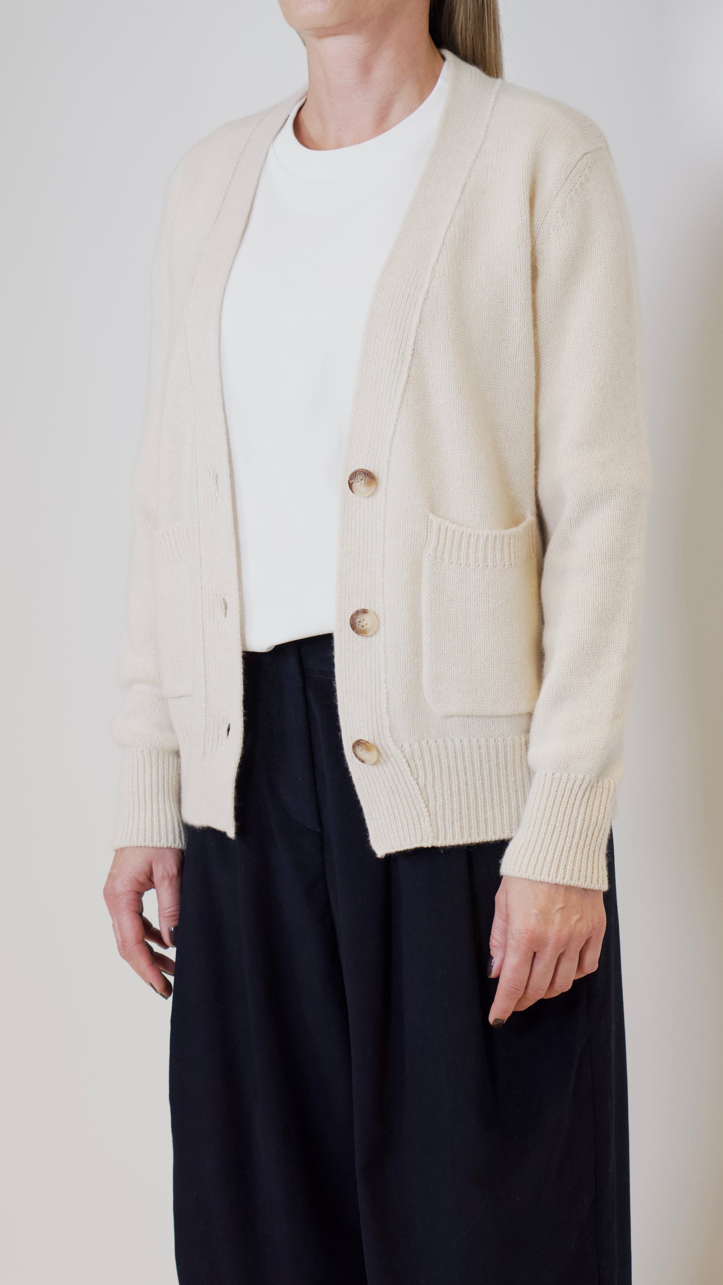 Cashmere Cardigan Ecru