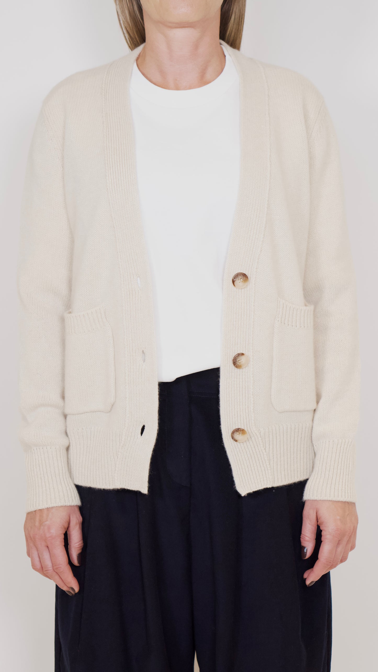 Cashmere Cardigan Ecru