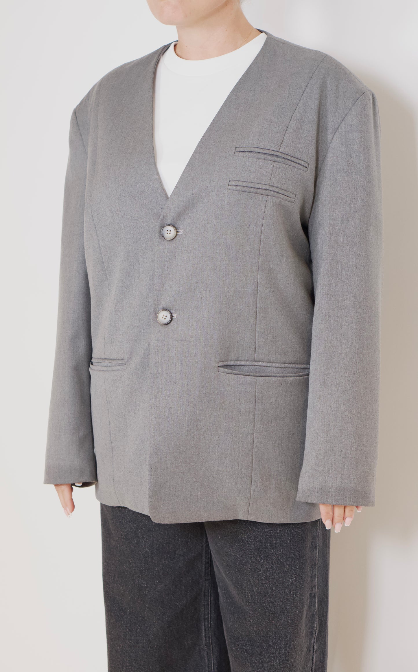 Cocoon Blazer Grey