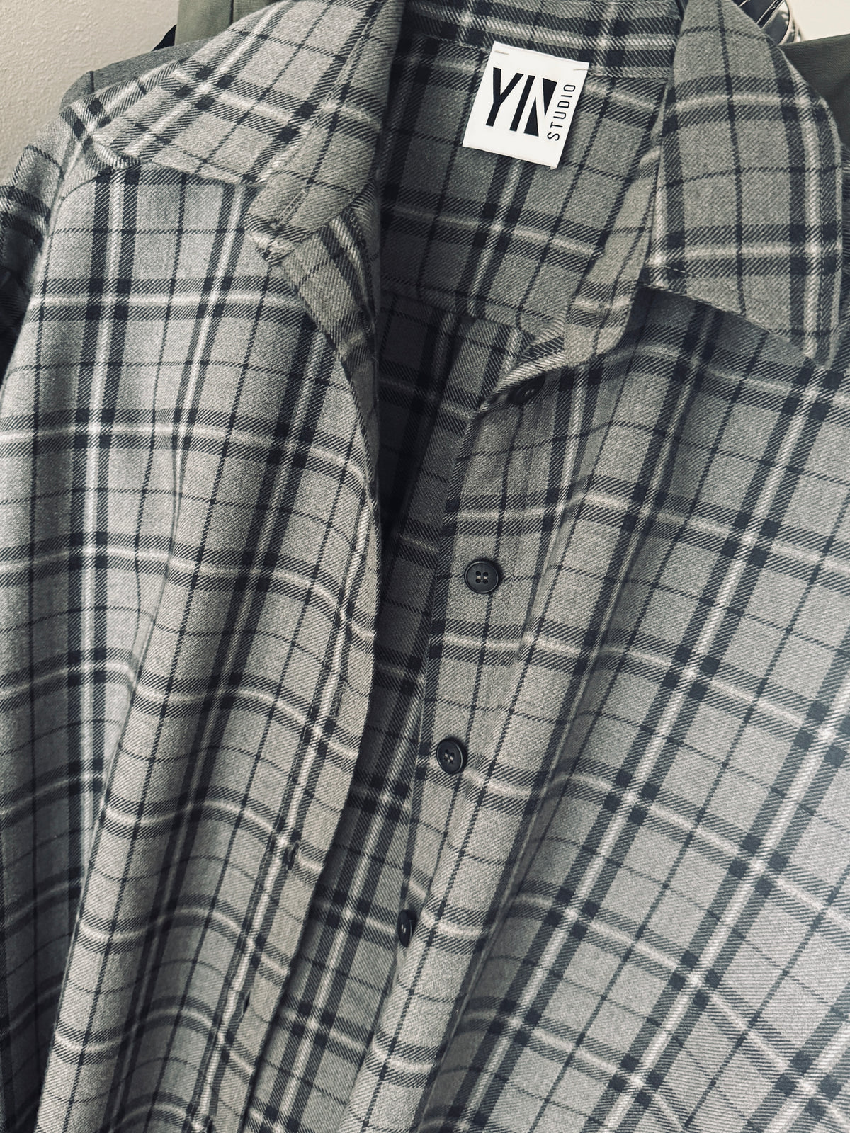 ENZO shirt / grey check