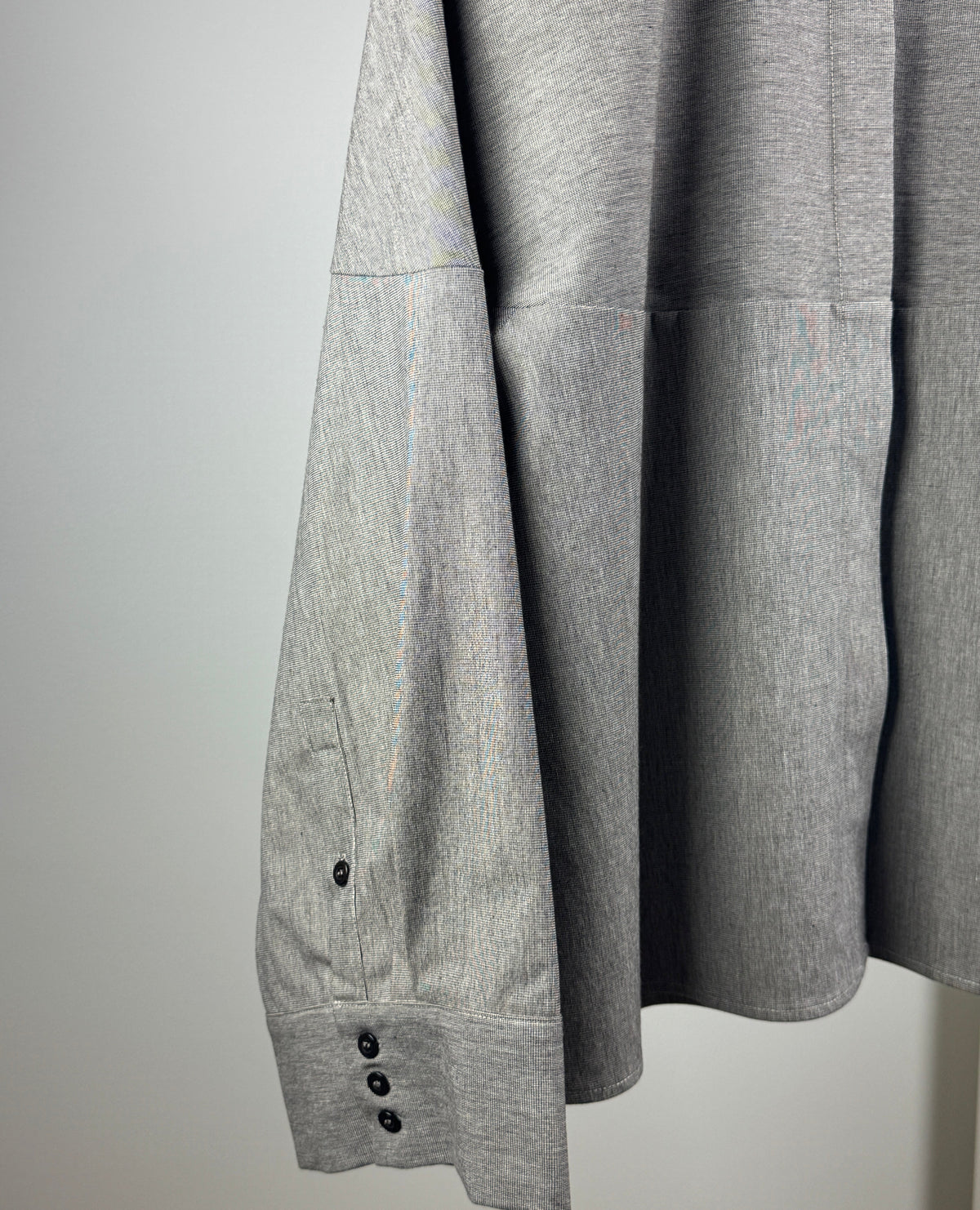 PLUTO shirt, Beige micro check no.1