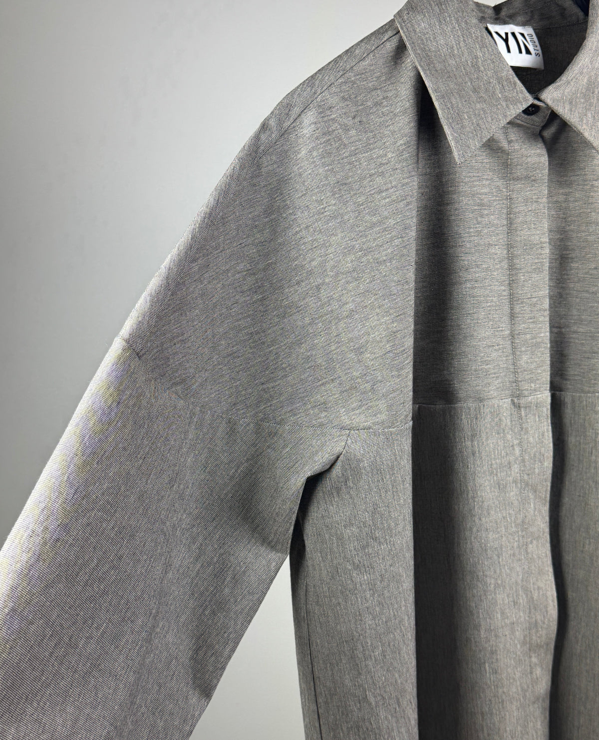 PLUTO shirt, Beige micro check no.1