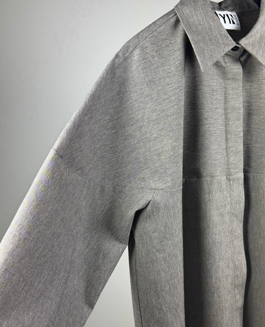 PLUTO shirt, Beige micro check no.1