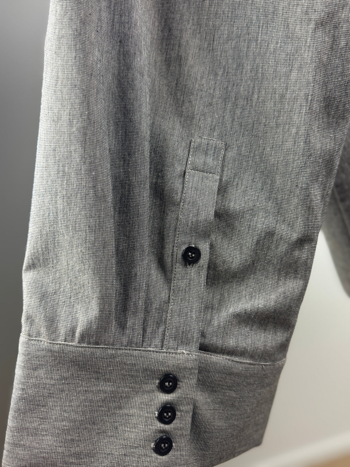 PLUTO shirt, Beige micro check no.1
