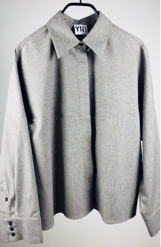 PLUTO shirt, Beige micro check no.1