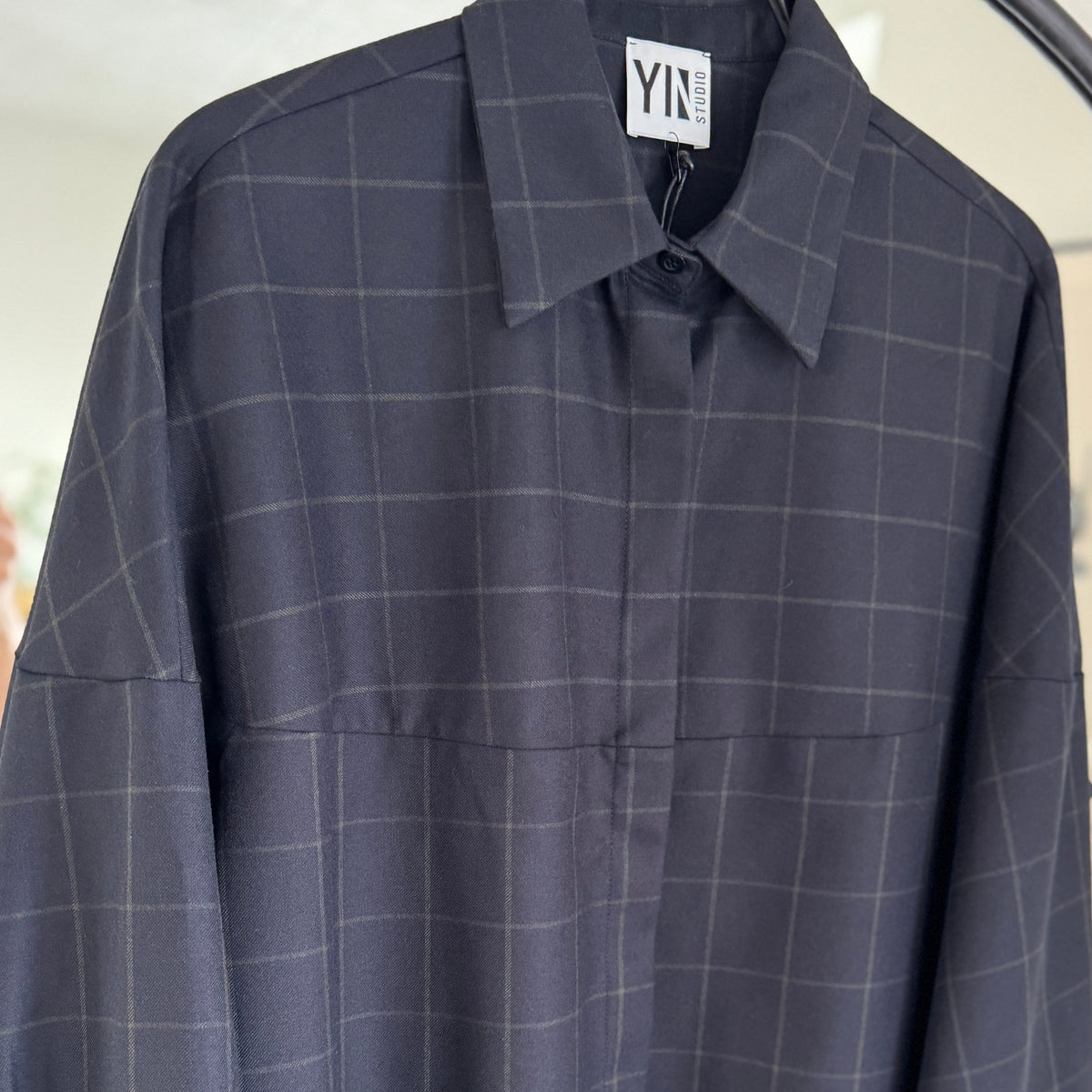 PLUTO shirt Navy check