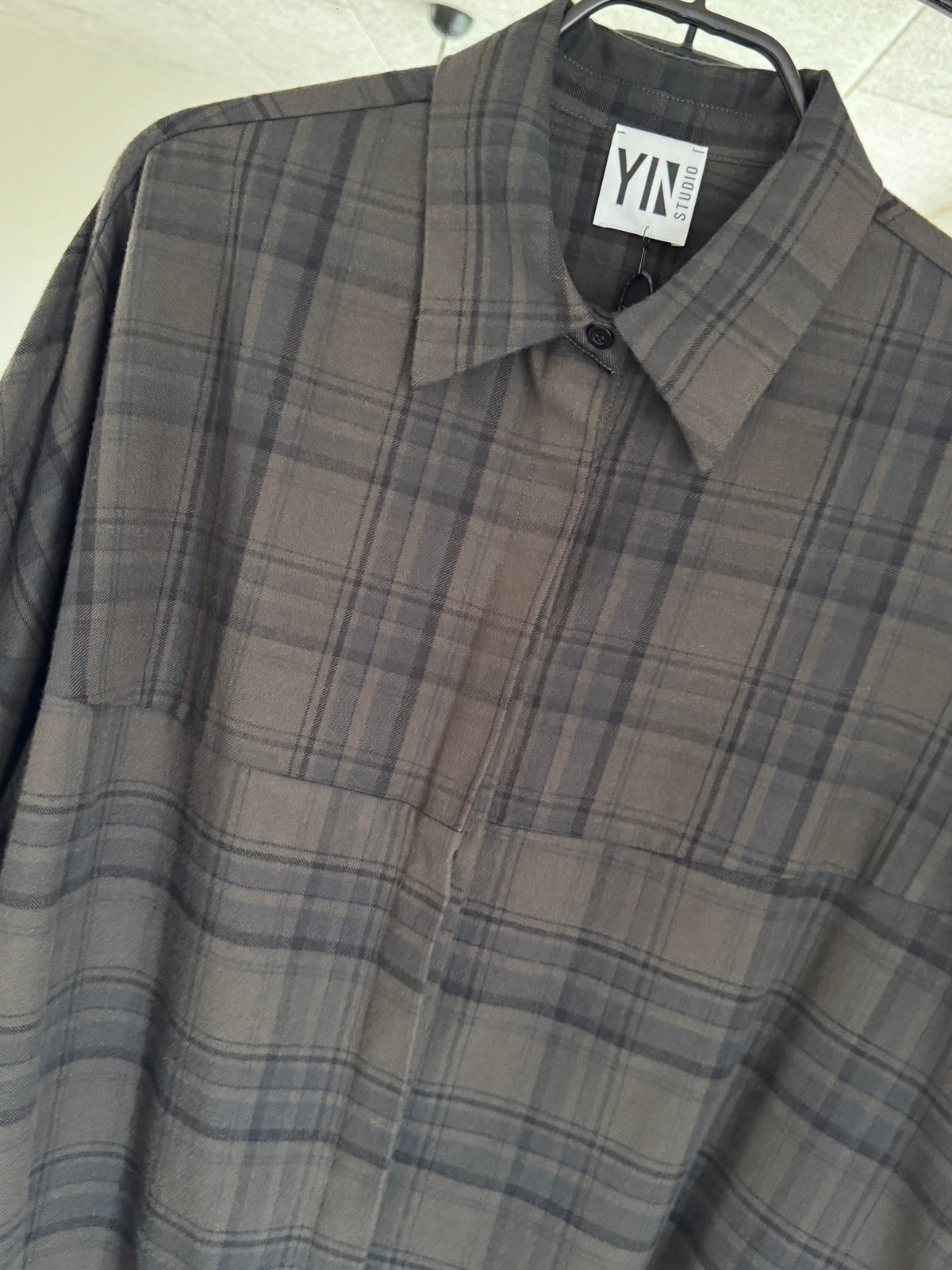 PLUTO shirt Olive check