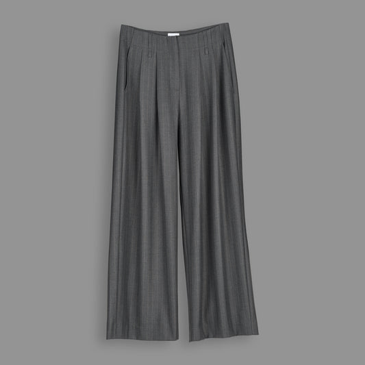 LouLou pants Grey/Brown pinstripe